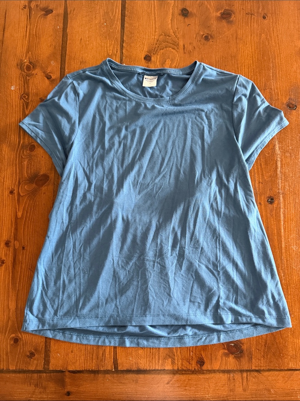 Athleta Light Blue Short-Sleeve Crew Tee